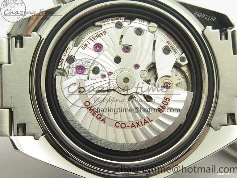 0312 Chic Planet Ocean 600M Co-Axial GMT 43.5mm VSF 1:1 Best Edition Black Dial Silver Markers on SS Bracelet A8605 Super Clone 8025